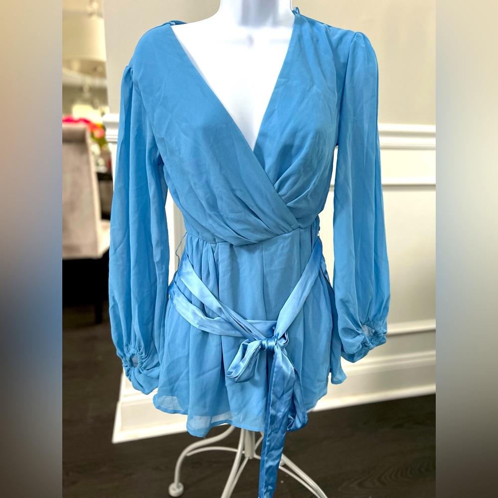 Brand New baby blue romper!
